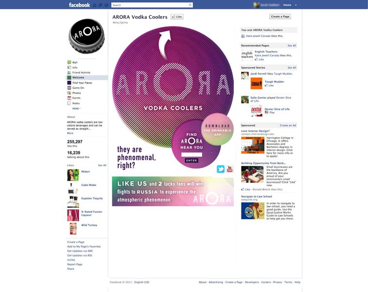 Arora Facebook page